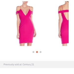 Jay Godfrey deep V off shoulder dress